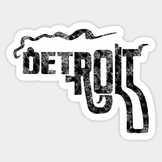 Detroit (Vintage/Distressed) Sticker by n23tees